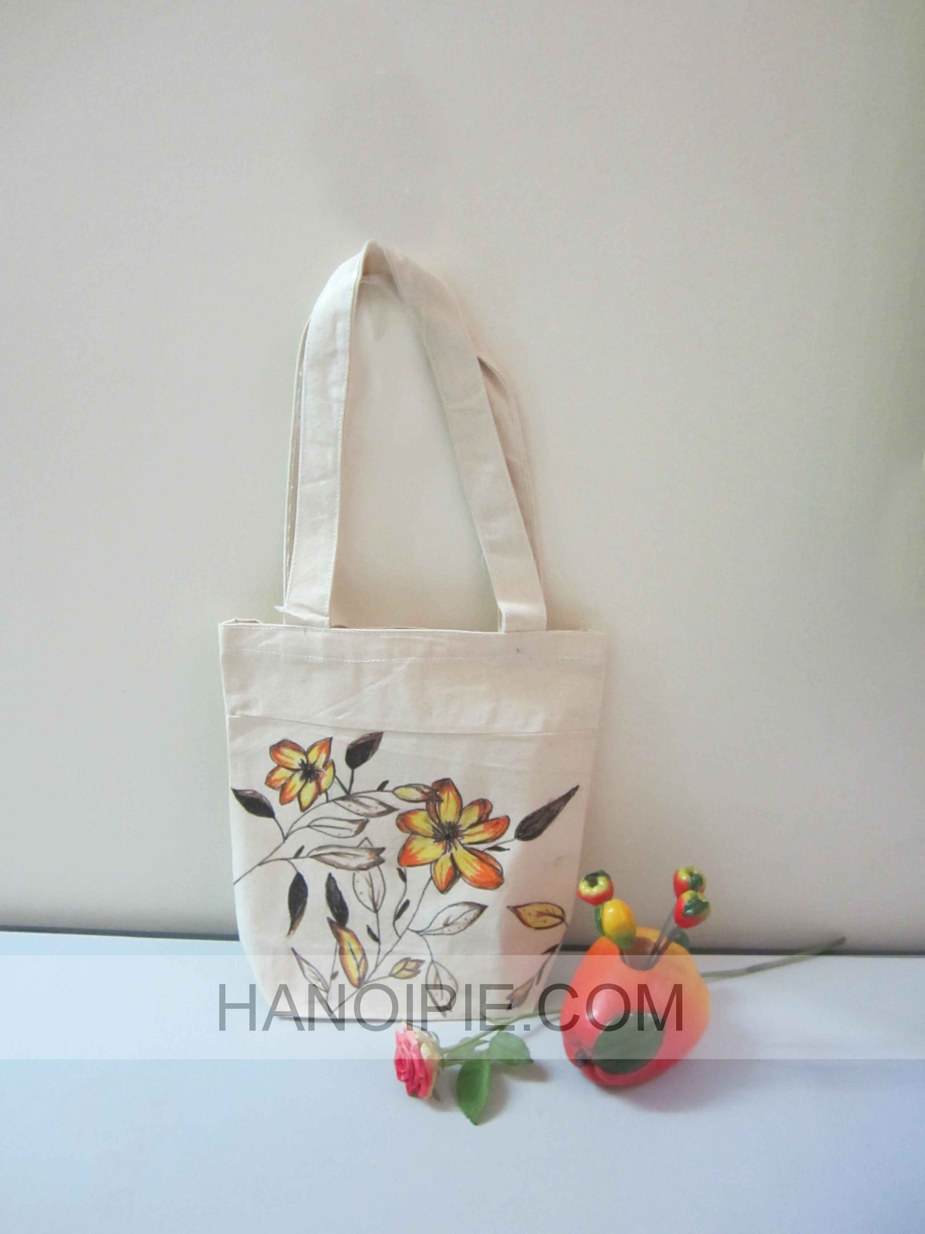 cotton tote shopping bag handled cotton